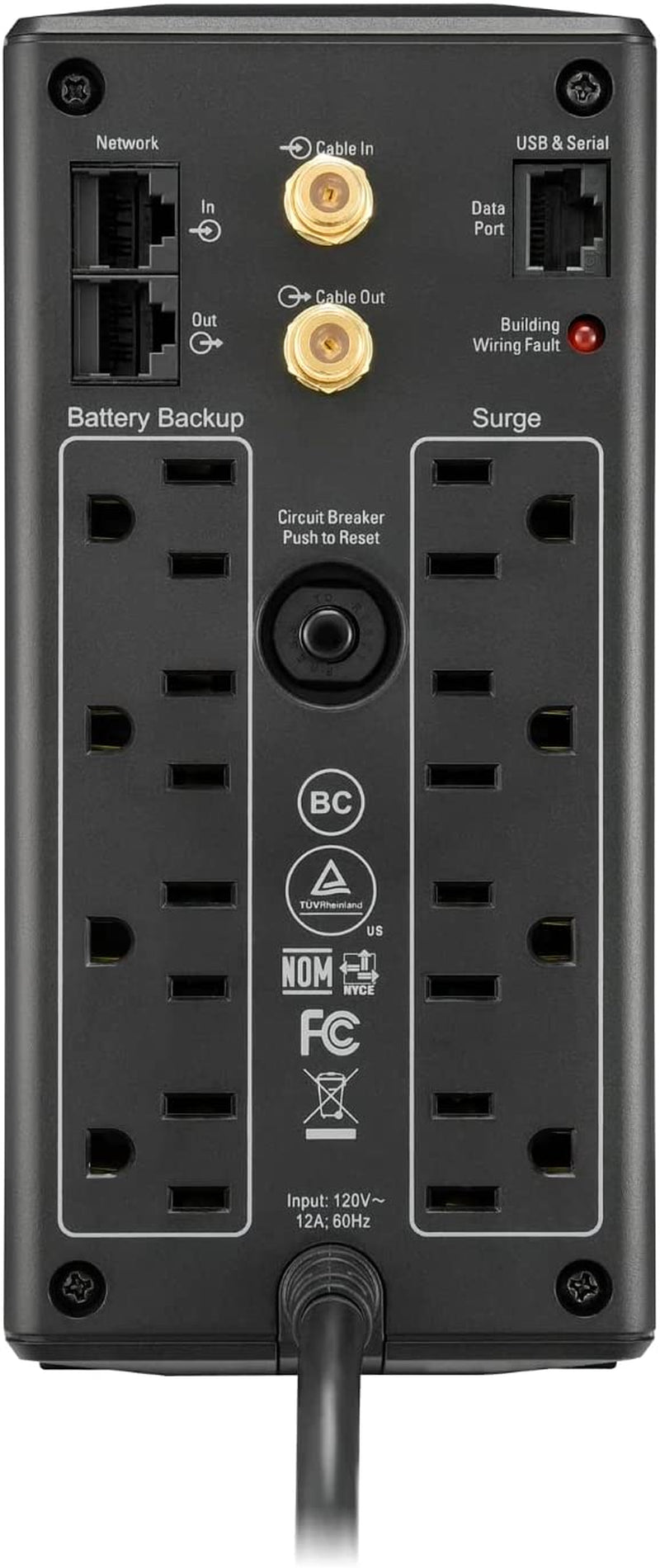 Back-Ups Pro 850VA UPS Battery Backup & Surge Protector, BX850M Backup Battery Power Supply