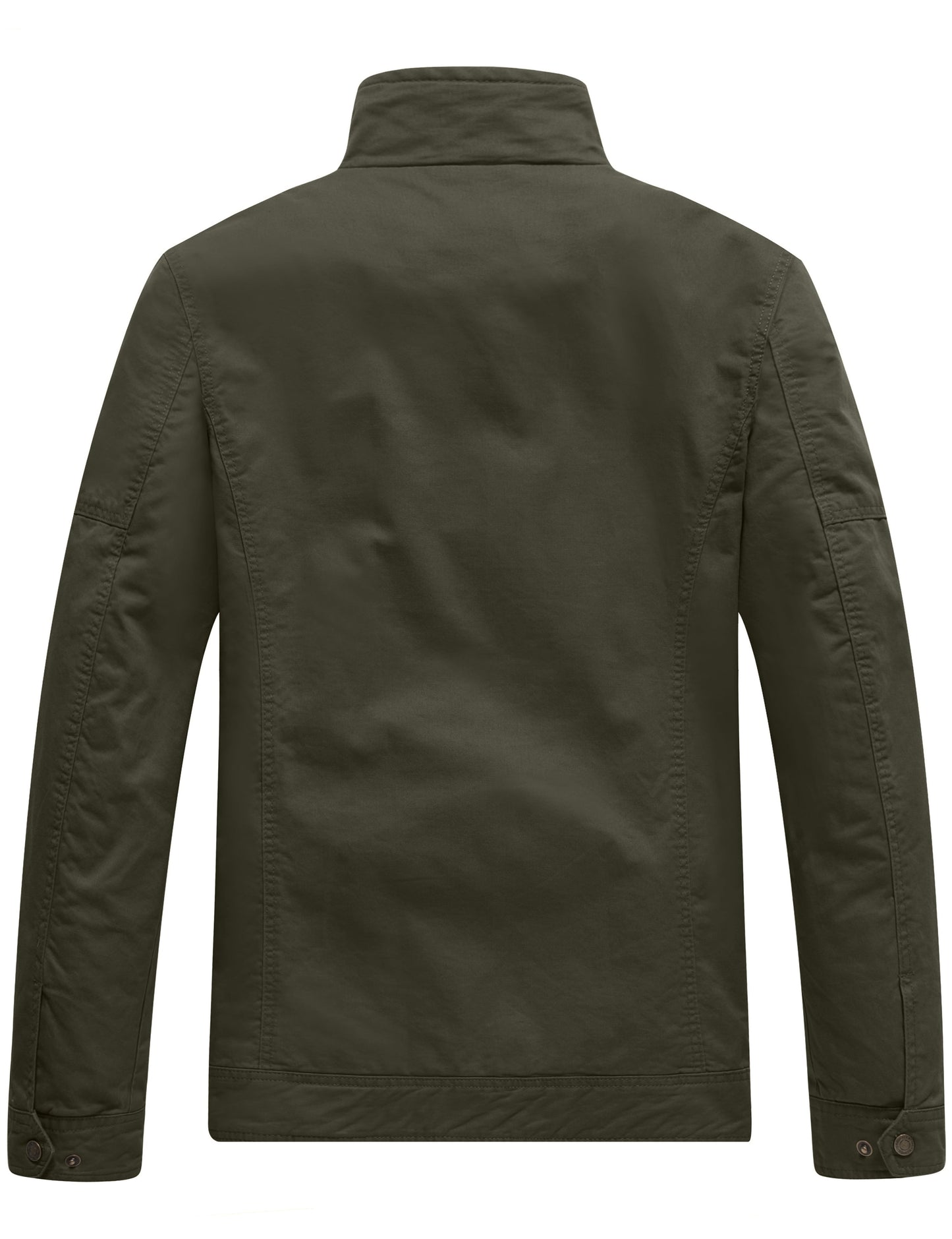 Men'S Spring Lightweight Cotton Work Jacket Windbreaker Utility Coat Green S