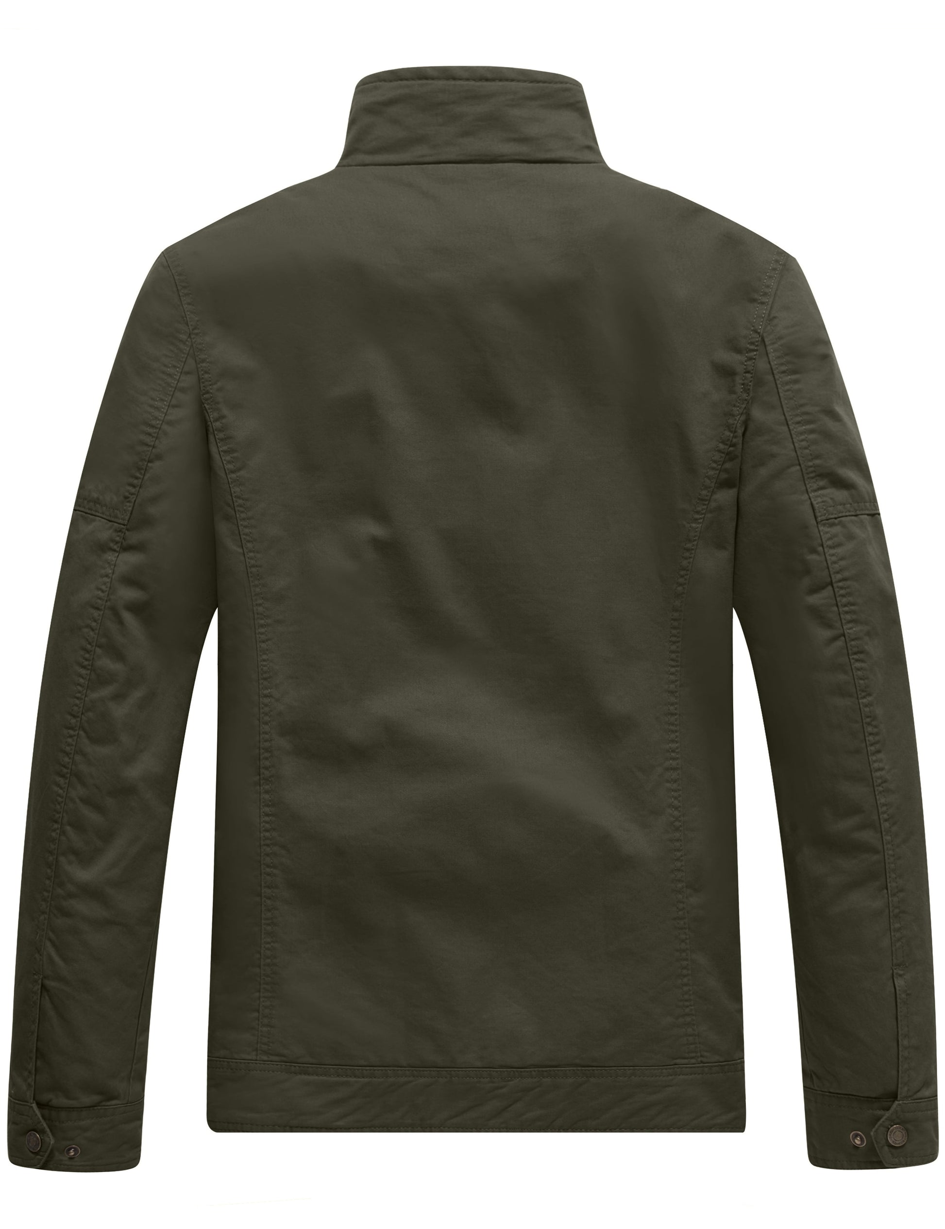 Men'S Spring Lightweight Cotton Work Jacket Windbreaker Utility Coat Green S