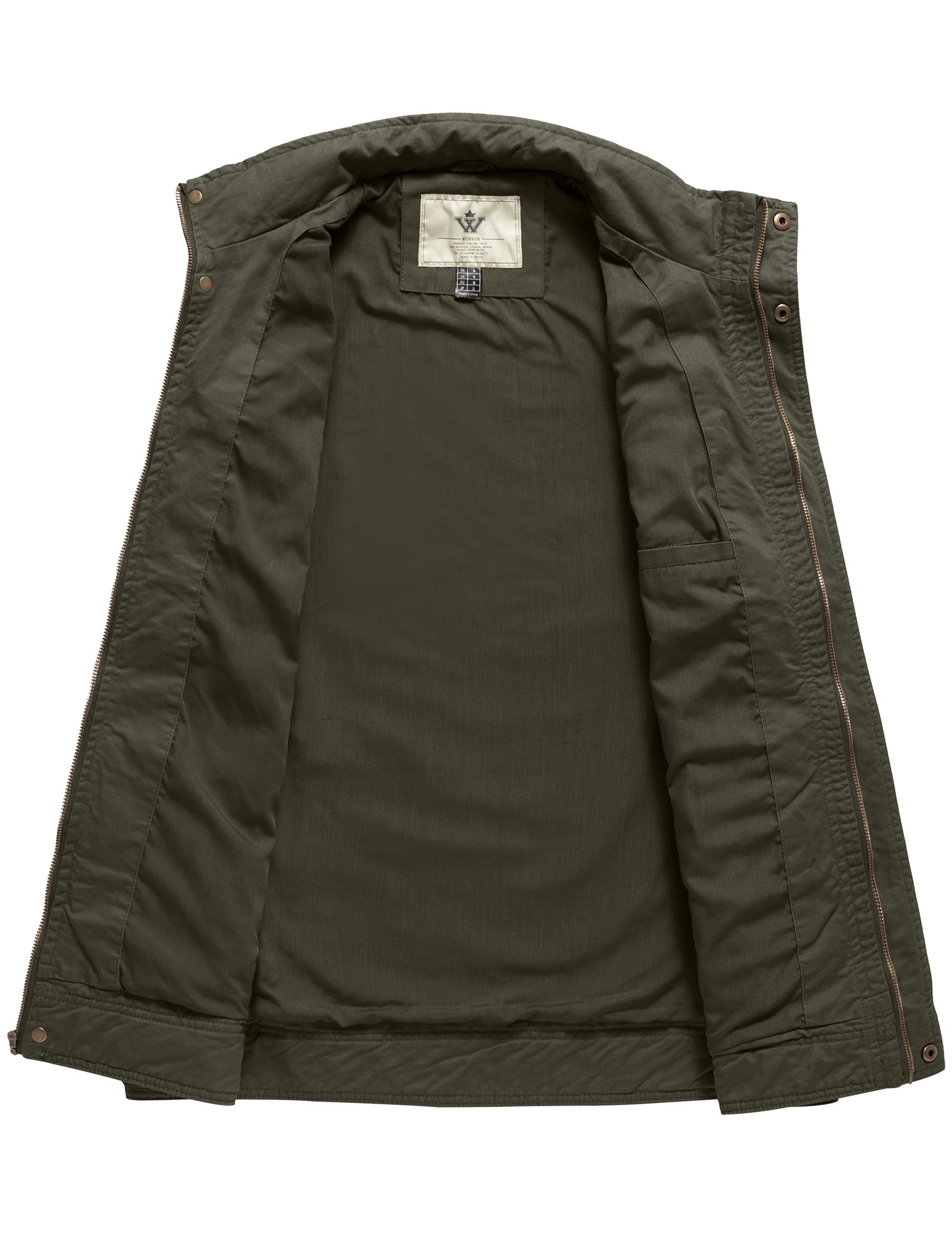 Men'S Spring Lightweight Cotton Work Jacket Windbreaker Utility Coat Green S